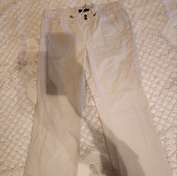 Womens Linen wide leg pants size 31 x 32 - Picture 1 of 5